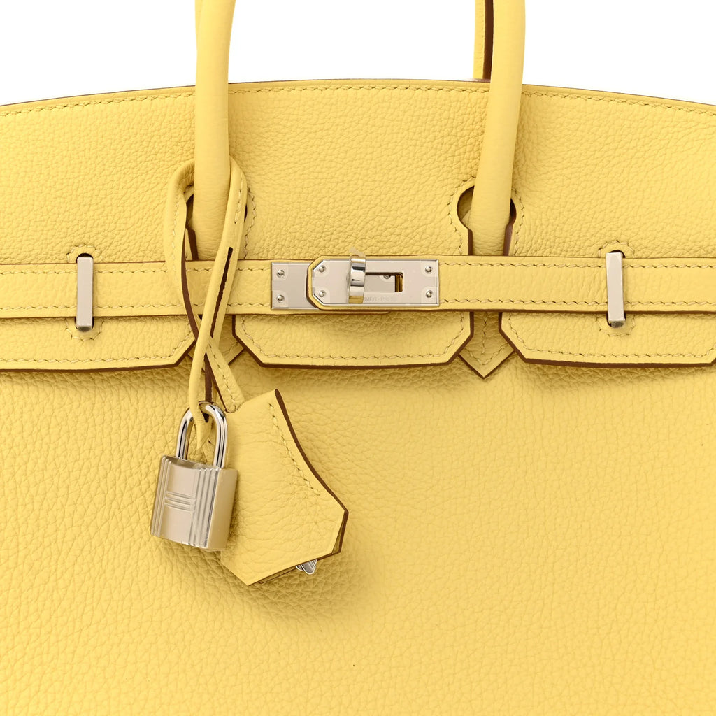 Hermès Birkin 25 Jaune Poussin Togo Palladium Hardware