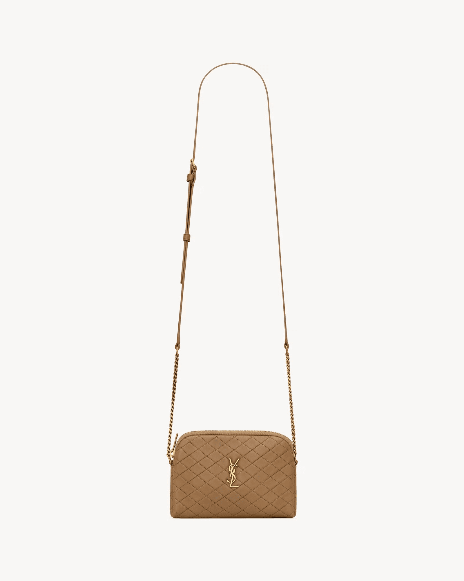 Saint Laurent GABY zipped pouch in quilted lambskin