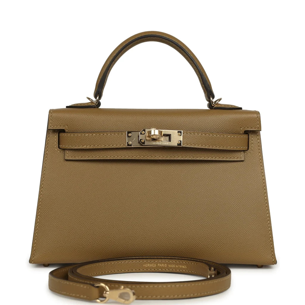Hermès Kelly Sellier 20 Dune Madame Permabrass Hardware
