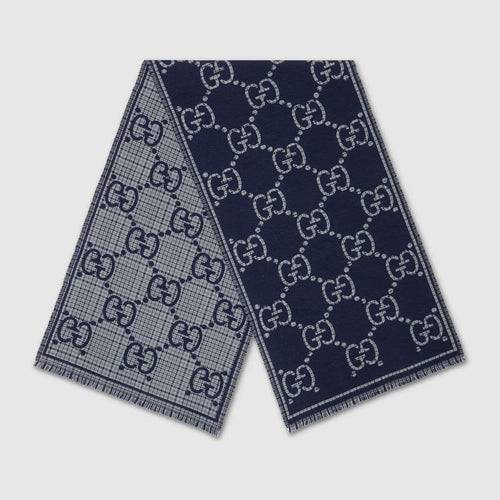 Gucci Check GG wool scarf