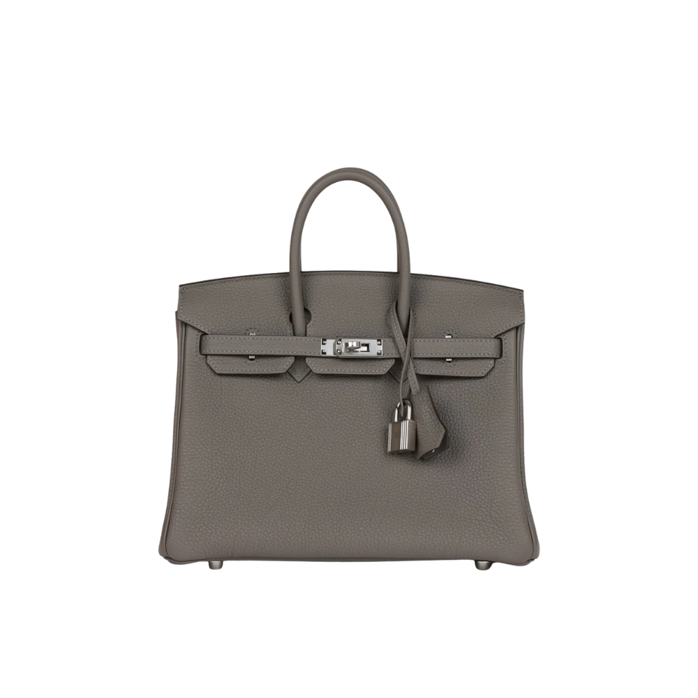 Hermès Birkin 25 Gris Meyer Togo Leather Palladium Hardware