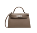 Hermès Etoupe Epsom Mini Kelly 20 ll Palladium Hardware.