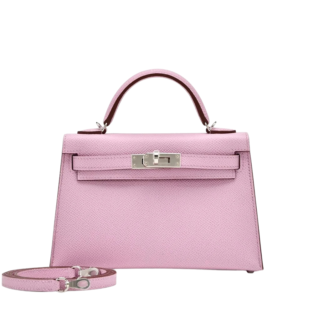 Hermès Mauve Sylvestre Epsom Mini Kelly 20 Palladium Hardware