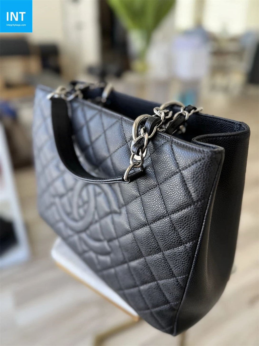 CHANEL Grand Shopping Tote Black Caviar Leather