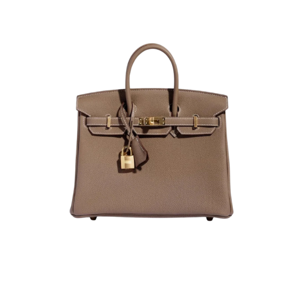 Hermès Birkin 25 Togo Etoupe Retourne Gold Hardware
