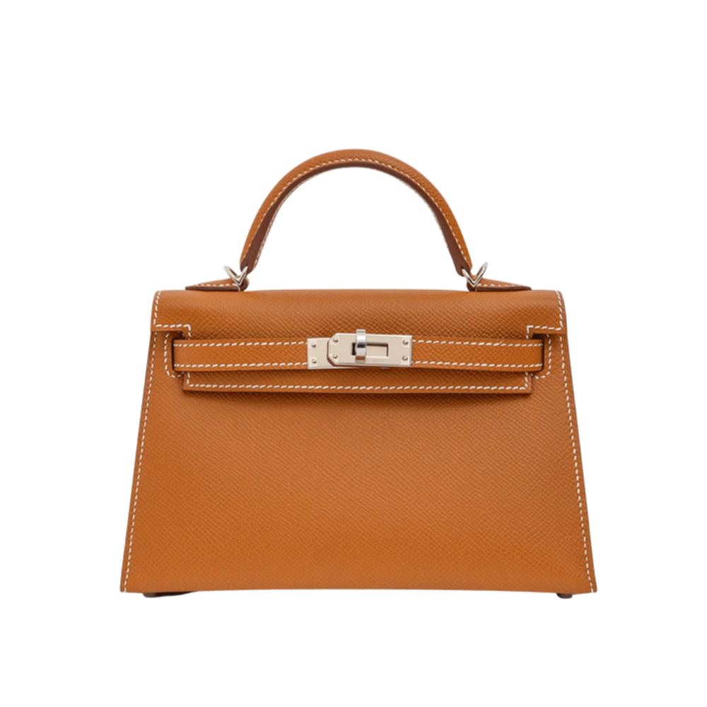 Hermès Kelly Mini Epsom Gold Sellier Palladium Hardware