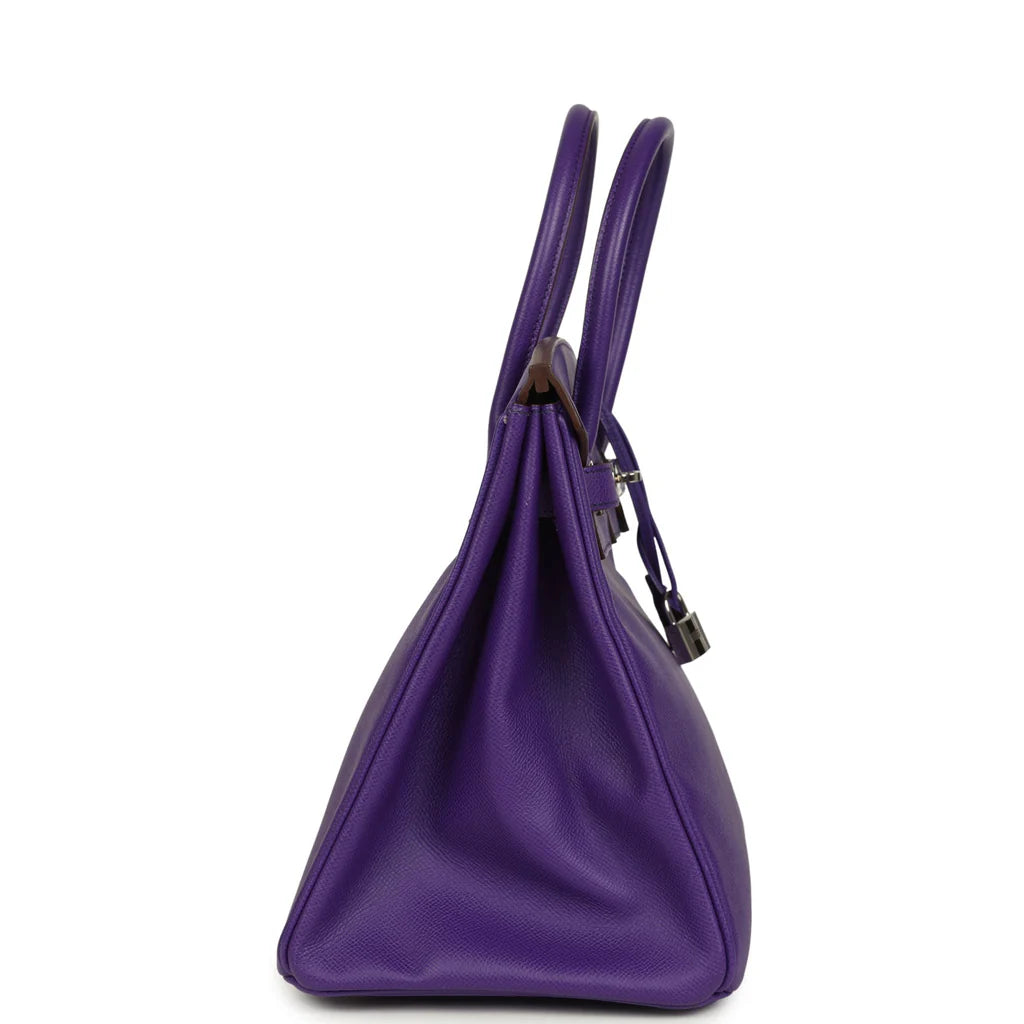 Pre-owned Hermès Birkin 35 Crocus Epsom Palladium Hardware