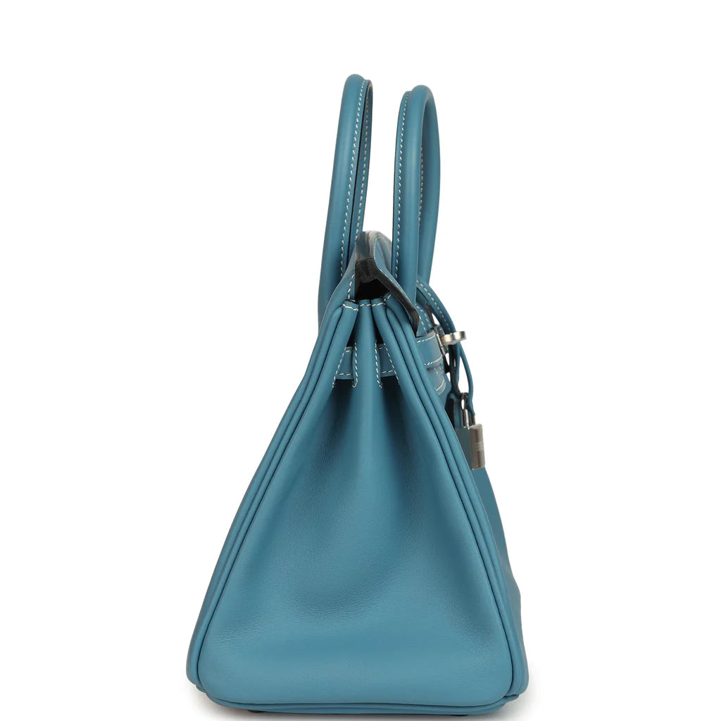 Hermès Birkin 25 Blue Jean Swift Palladium Hardware