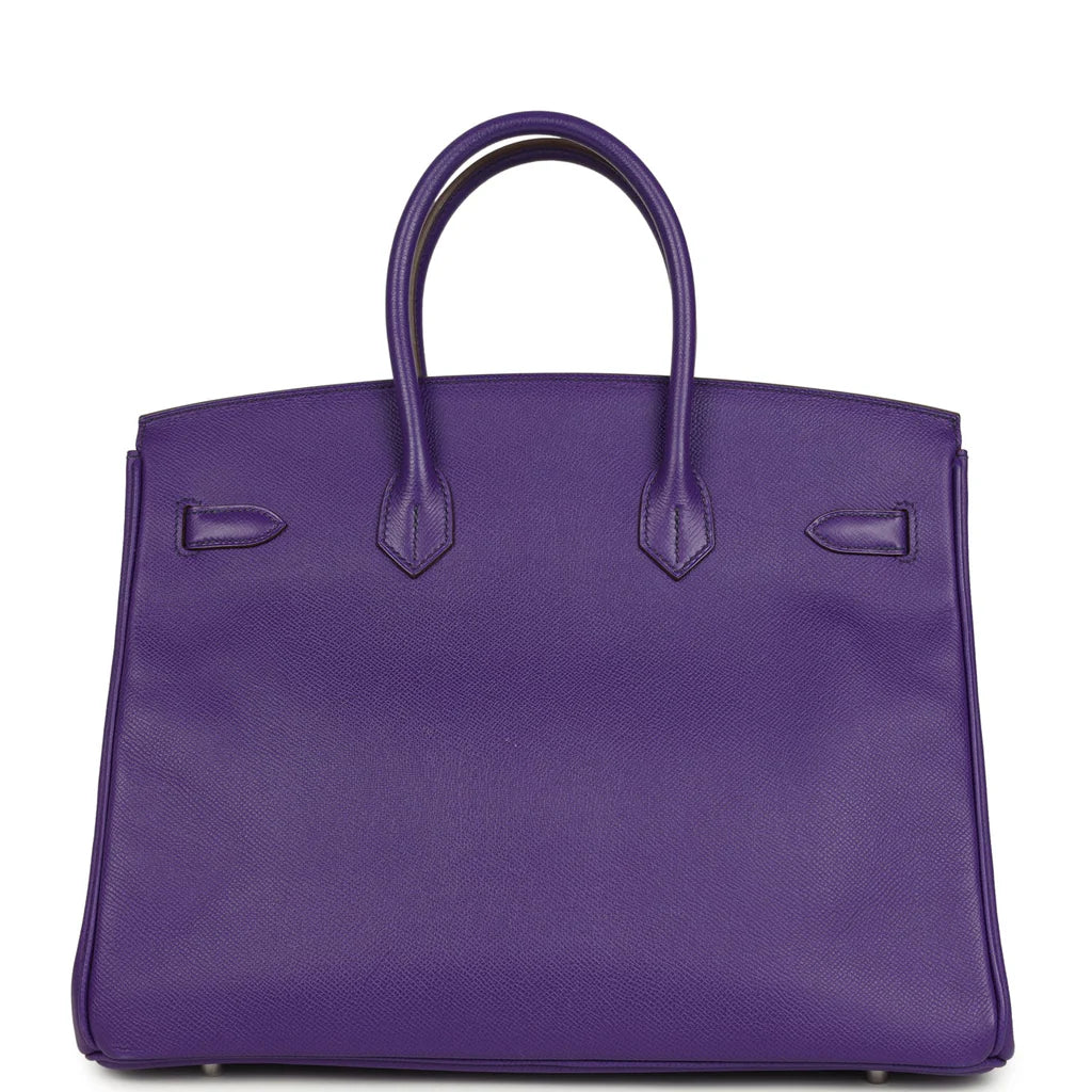 Pre-owned Hermès Birkin 35 Crocus Epsom Palladium Hardware