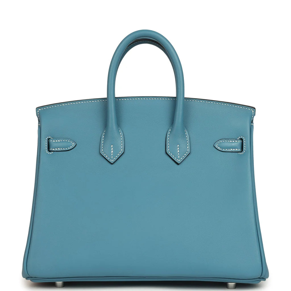 Hermès Birkin 25 Blue Jean Swift Palladium Hardware
