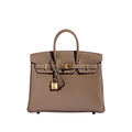 Hermès Birkin 25 Togo Etoupe Retourne Gold Hardware
