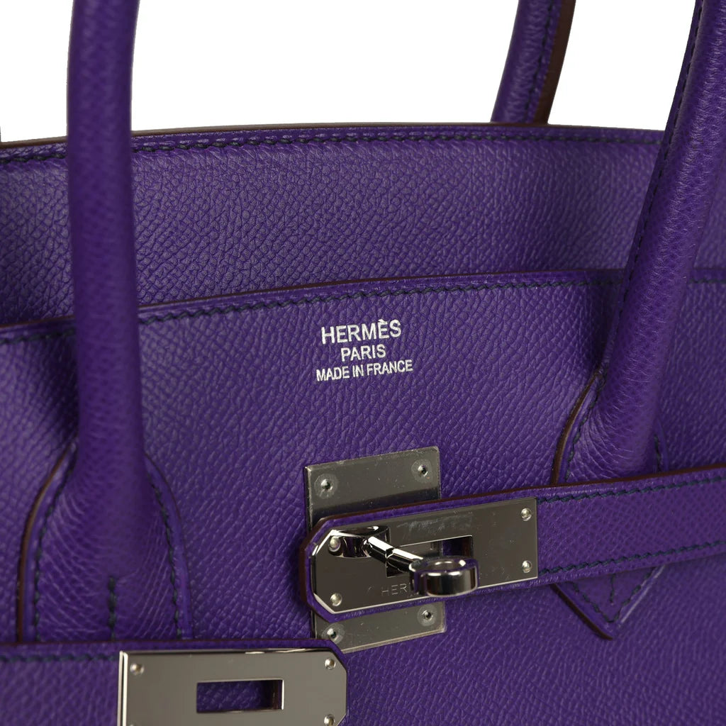 Pre-owned Hermès Birkin 35 Crocus Epsom Palladium Hardware