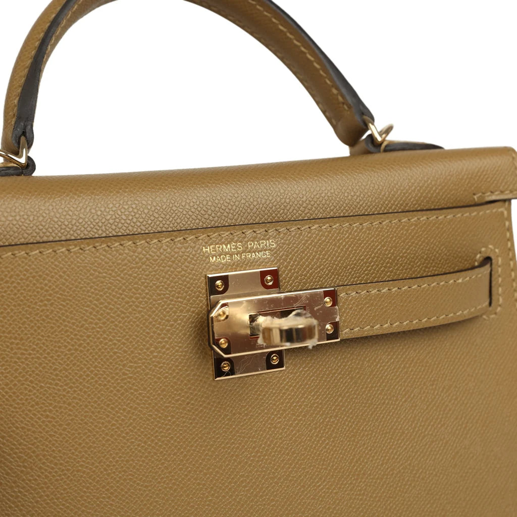 Hermès Kelly Sellier 20 Dune Madame Permabrass Hardware