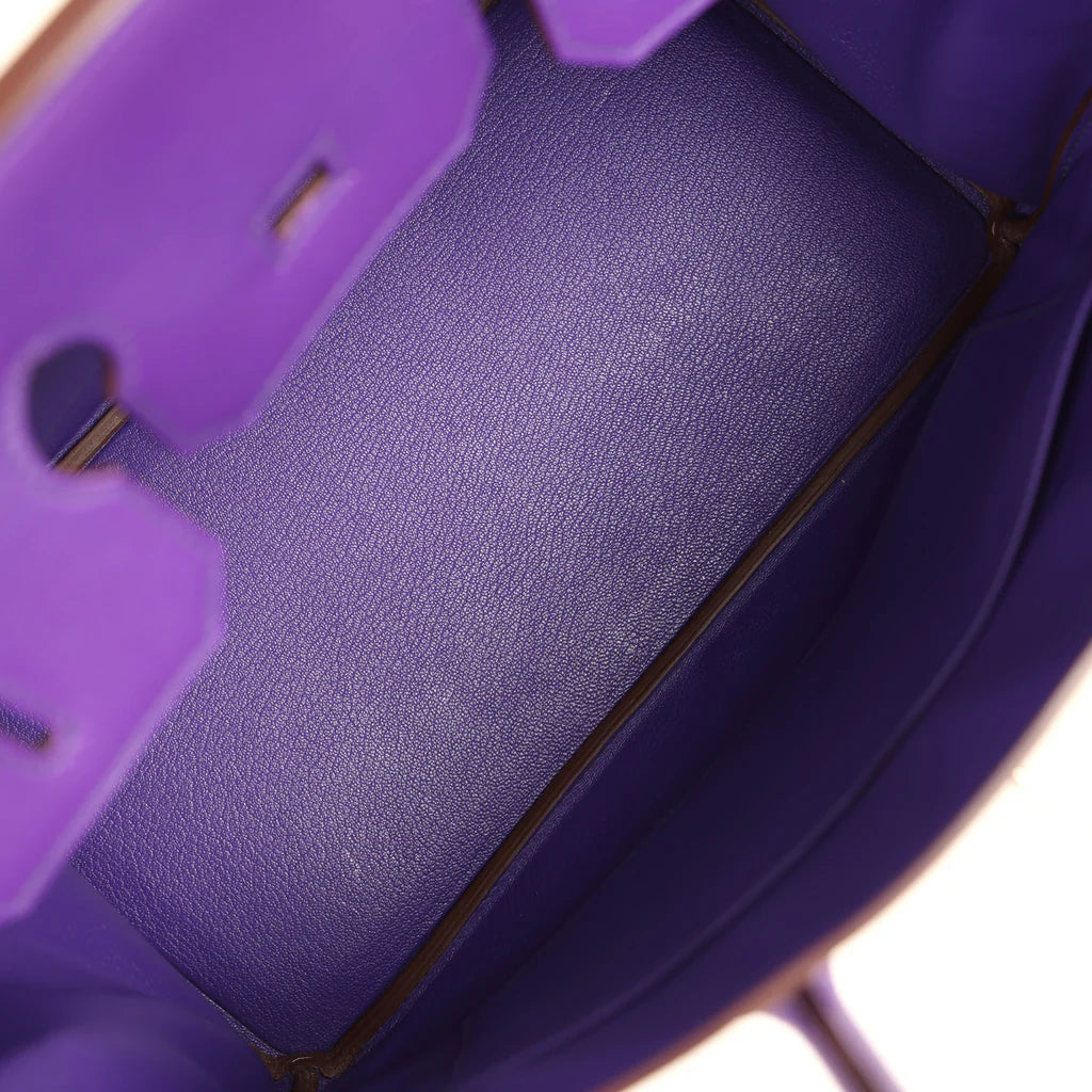 Pre-owned Hermès Birkin 35 Crocus Epsom Palladium Hardware