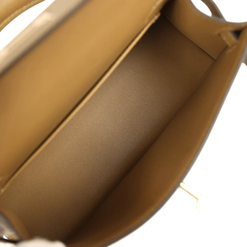 Hermès Kelly Sellier 20 Dune Madame Permabrass Hardware