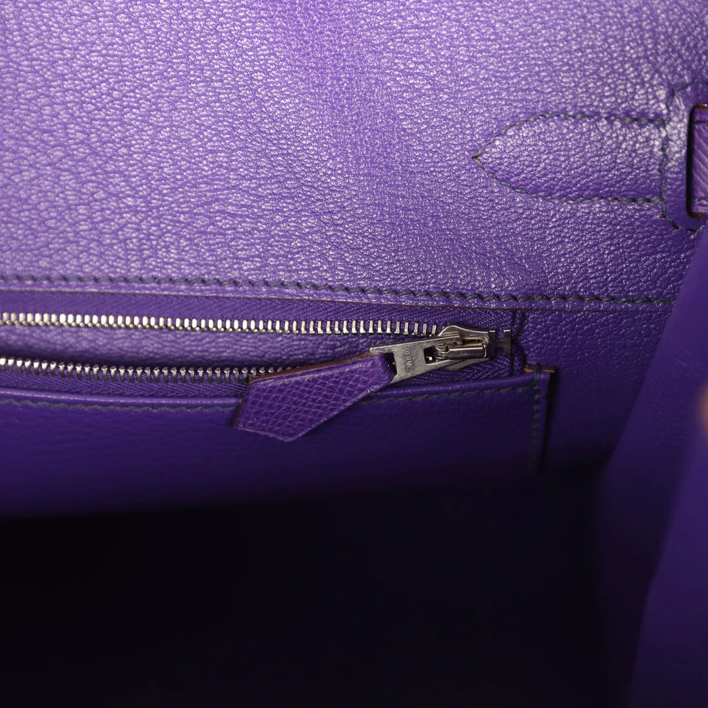 Pre-owned Hermès Birkin 35 Crocus Epsom Palladium Hardware