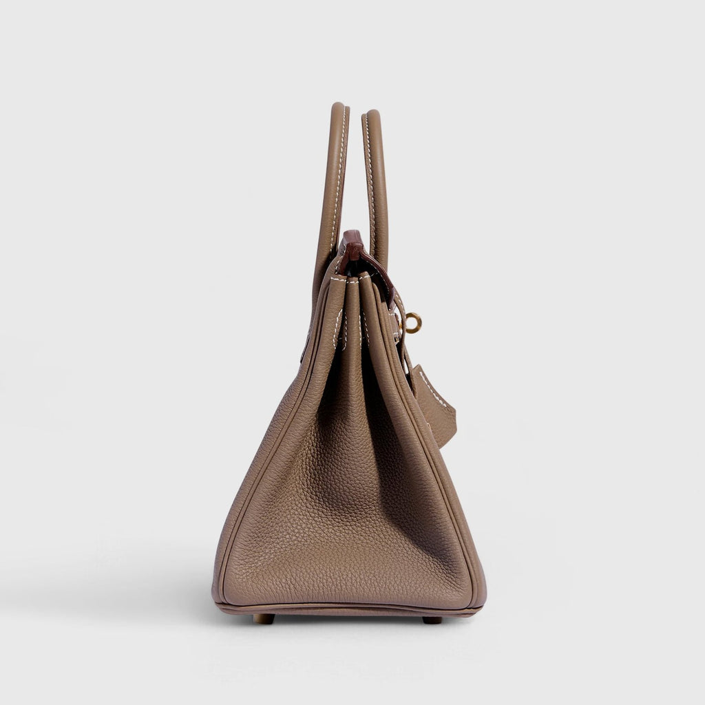 Hermès Birkin 25 Togo Etoupe Retourne Gold Hardware