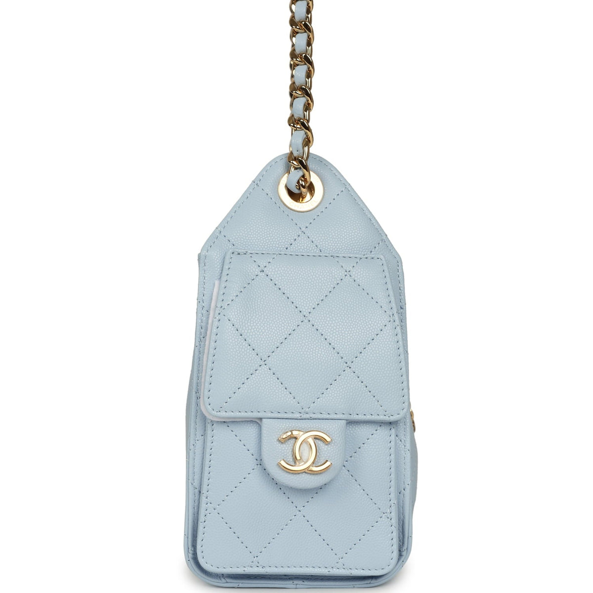 Chanel Mini 25 Hobo Bag Light Blue Caviar