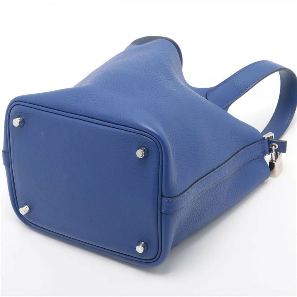 Hermès Taurillon Clemence Picotin 18 Bleu Royal with Palladium Hardware
