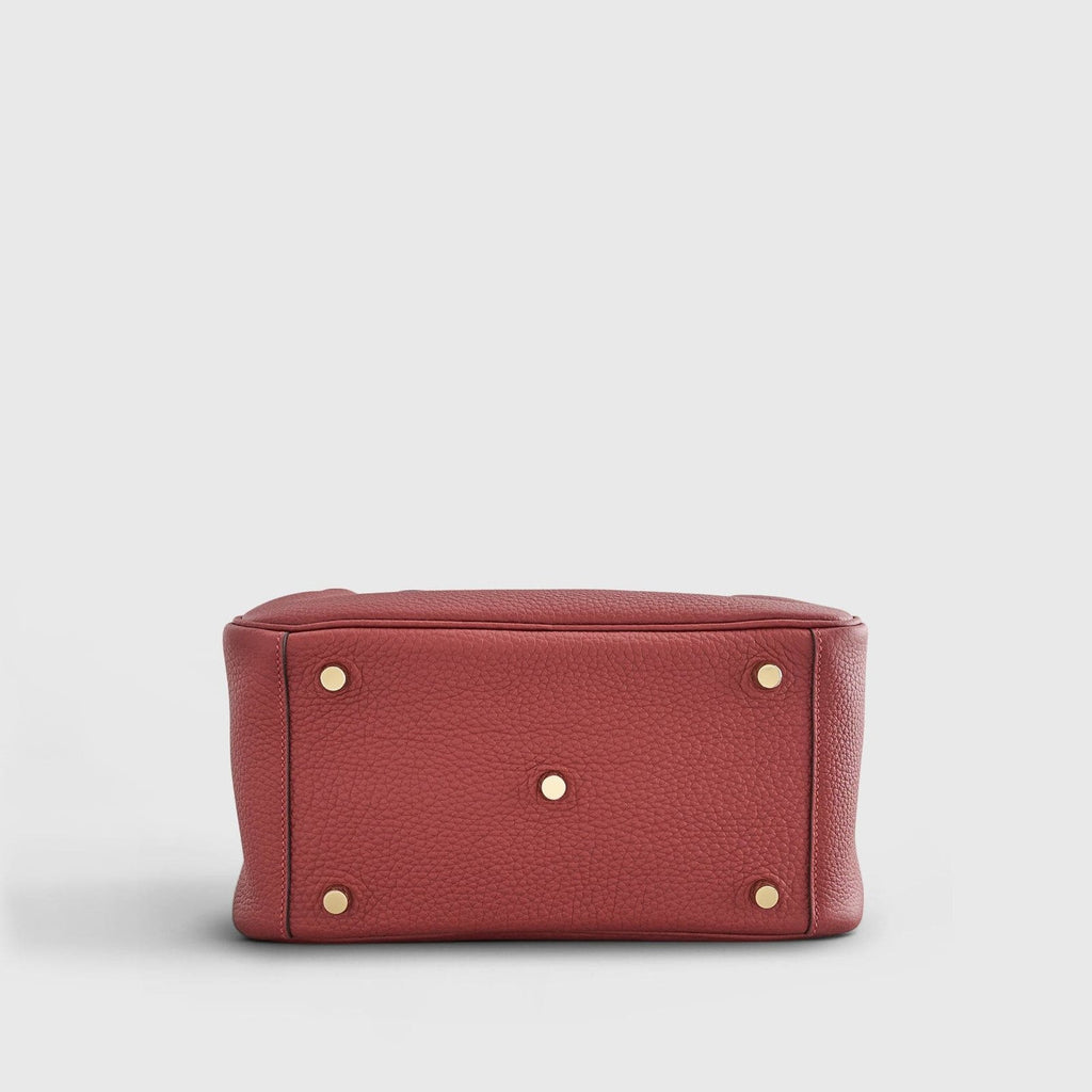 Hermès Lindy 26 Clemence Rouge H Gold Hardware