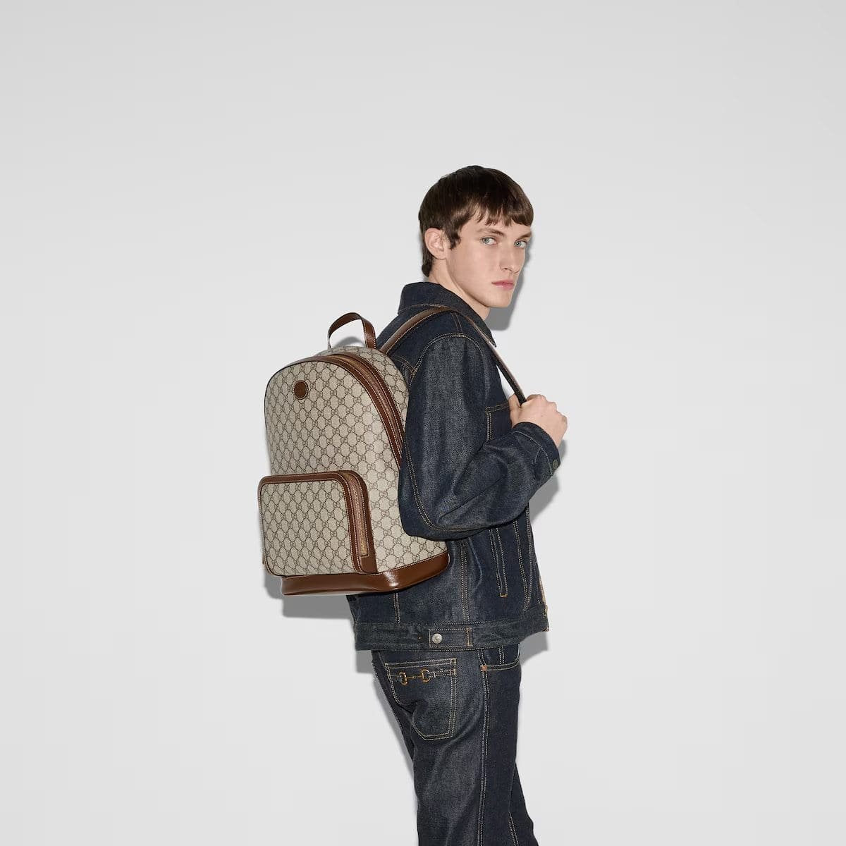 GUCCI MEDIUM BACKPACK WITH INTERLOCKING G