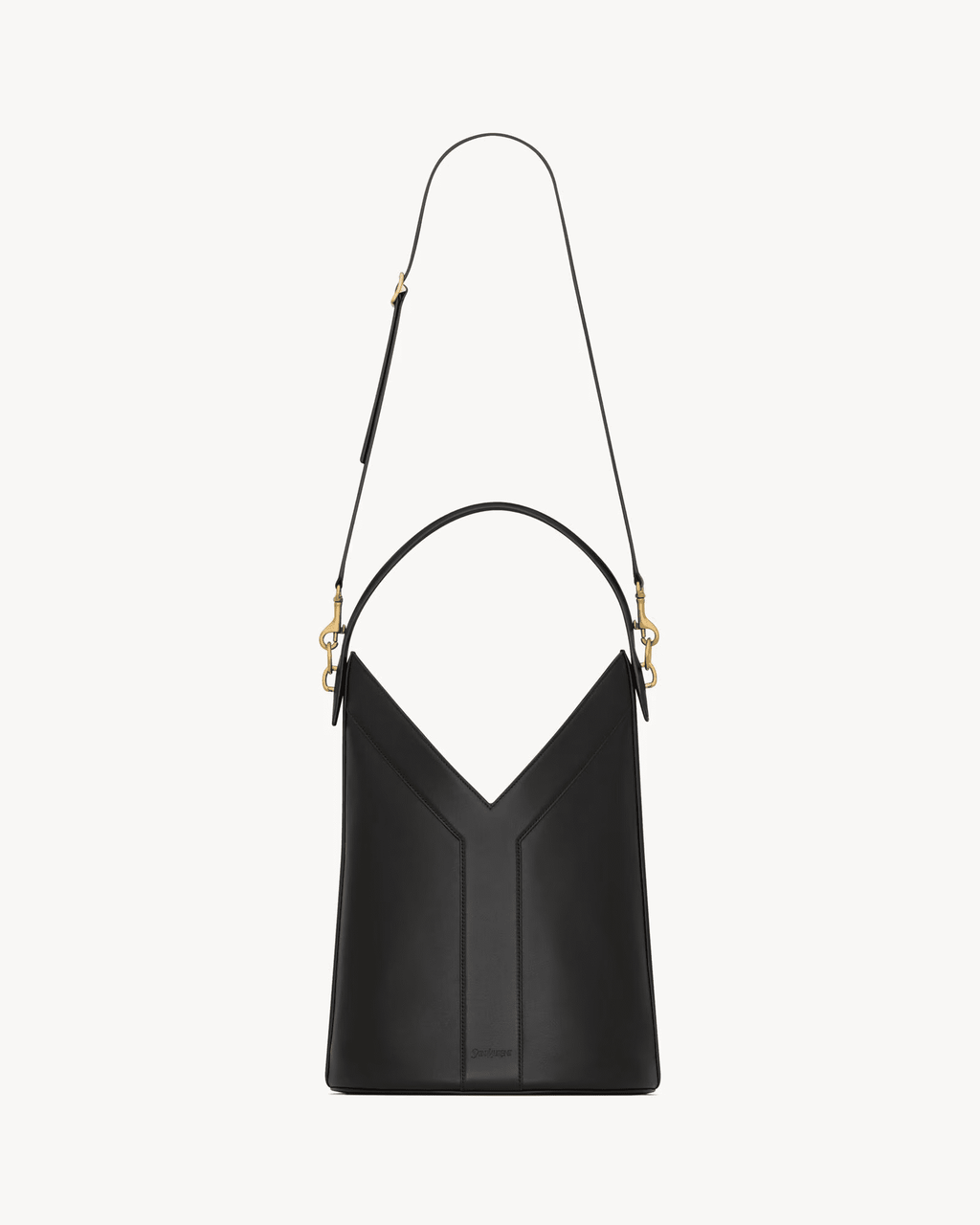 Saint Laurent Y top-handle bucket in leather