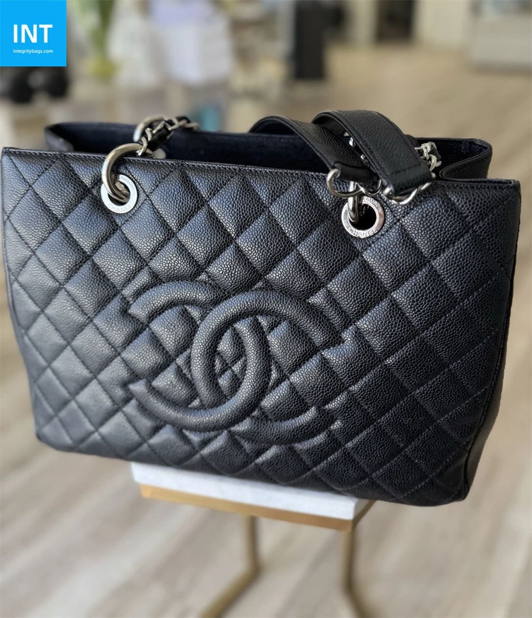 CHANEL Grand Shopping Tote Black Caviar Leather