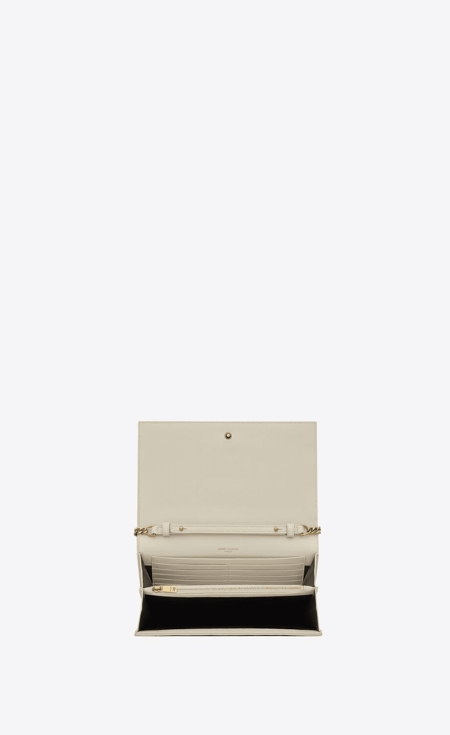 SAINT LAURENT LAMBSKIN CASSANDRE CHAIN WALLET