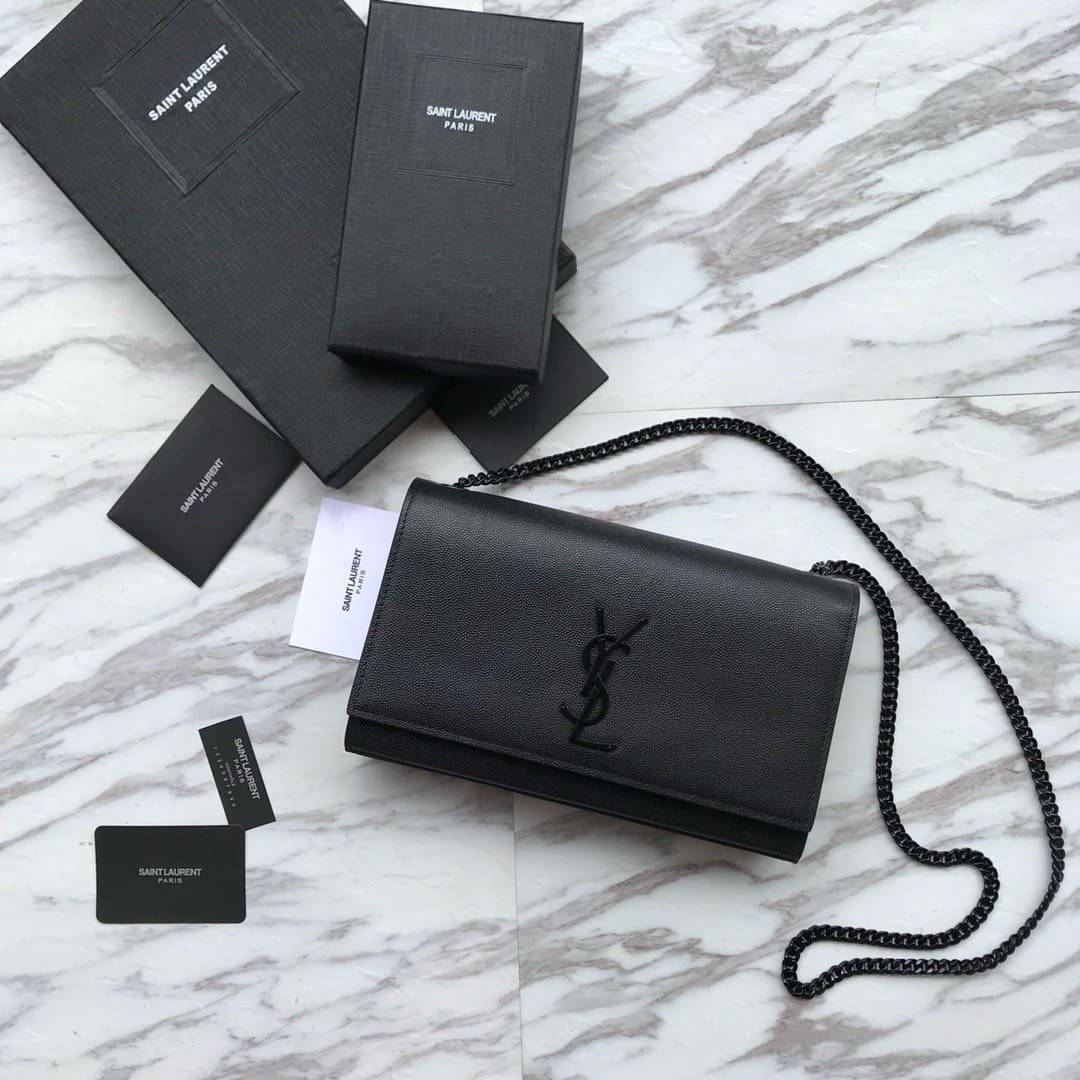 Saint Laurent Kate Medium In Grain De Poudre Embossed Leather