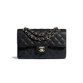 CHANEL SMALL CLASSIC HANDBAG Grained Calfskin & Gold Metal (top quality)