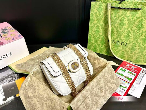 GUCCI DECO MINI SHOULDER BAG White